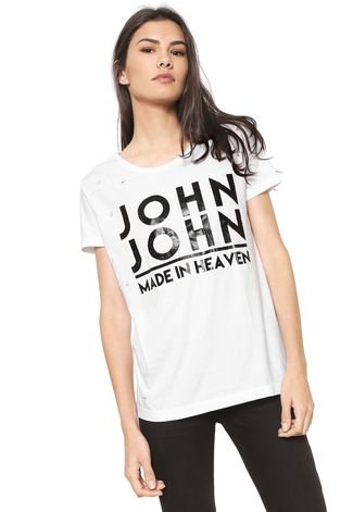 Camiseta John John Made In Heaven Feminina - Camiseta Feminina - Magazine  Luiza