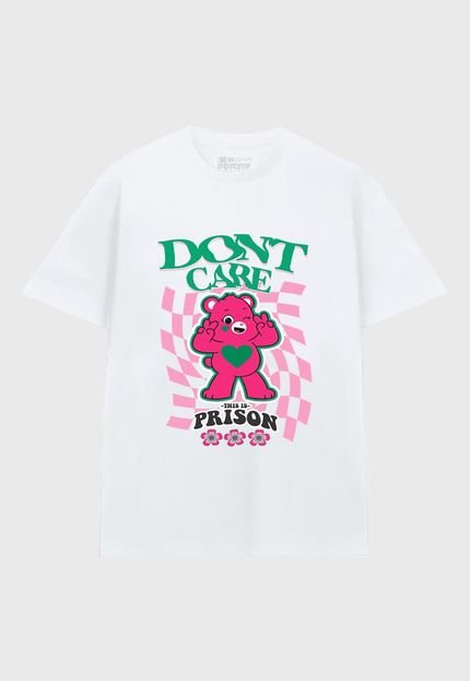 Camiseta Feminina Don't Care White - Marca Prison