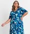 Vestido Midi Estampado Plus Size Secret Glam Azul - Marca Secret Glam