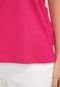 Camiseta Colcci Lettering Rosa - Marca Colcci