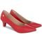 Scarpin Feminino Sapato Social Salto Fino Baixo Bico Fino Confortável Vermelho - Marca SACOLÃO DOS CALÇADOS