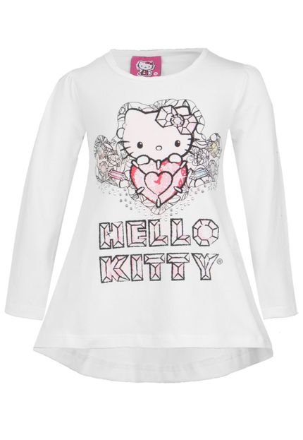 Blusa Hello Kitty Diamante Branca - Marca Hello Kitty
