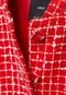 Jaqueta Bomber Mango Tweed Quadriculada Vermelha - Marca Mango