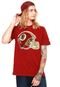 Camiseta New Era Datehelmet Washington Redskins Bordô - Marca New Era