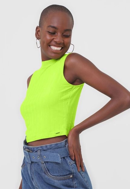 Regata Cropped Lunender Gola Alta Verde - Marca Lunender