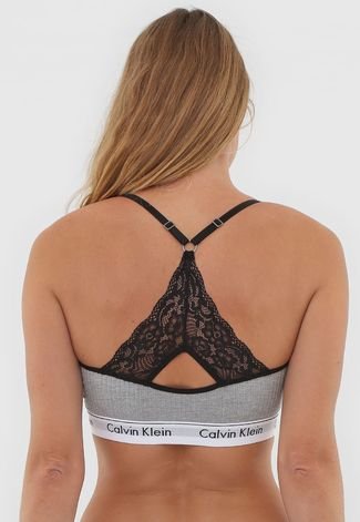 Top Calvin Klein Underwear Renda Cinza