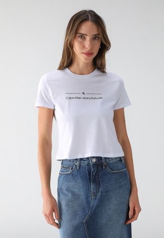 Camiseta Calvin Klein Jeans Sustain Branca