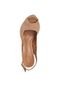 Peep Toe DAFITI SHOES Meia Pata Bege - Marca DAFITI SHOES