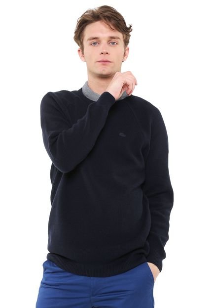 Suéter Lacoste Tricot Logo Azul-marinho - Marca Lacoste