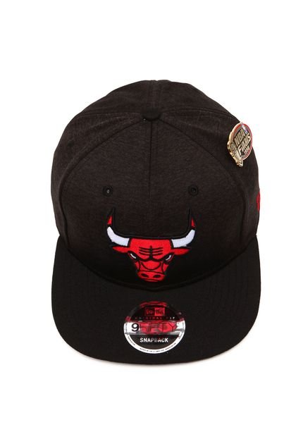 Boné New Era Snapback Chicago Bulls Preto - Marca New Era