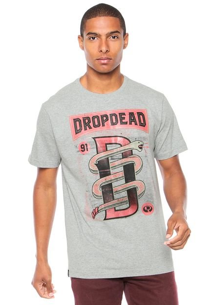 Camiseta Drop Dead Snake Cinza - Marca Drop Dead