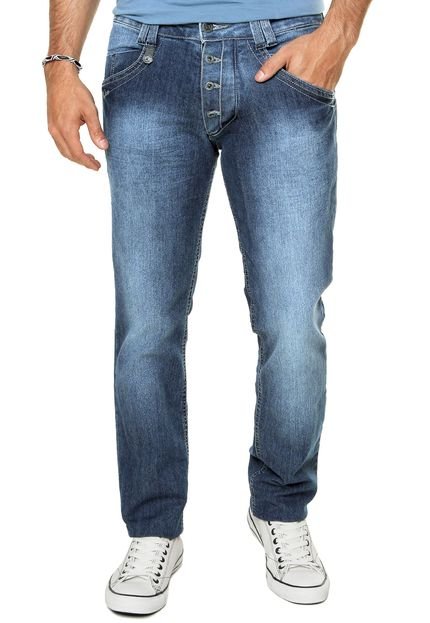 Calça Jeans Biotipo Slim Fit Botões Azul - Marca Biotipo