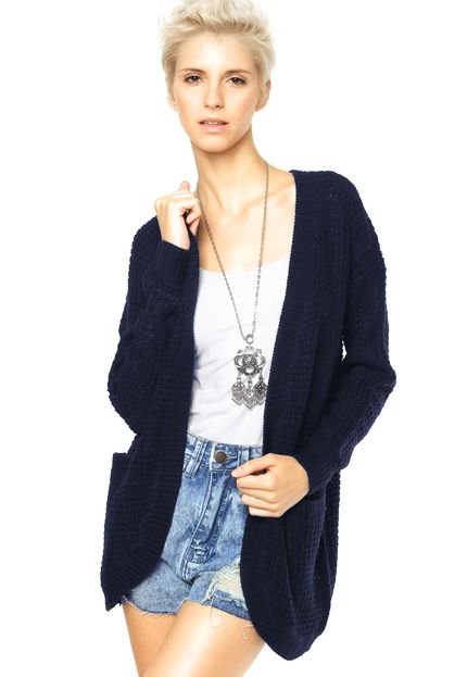 Cardigan Only Bolso Azul - Marca Only