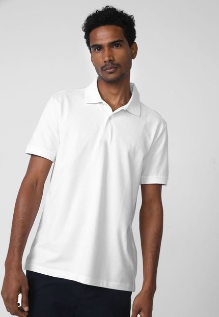 Camisa Polo Calvin Klein Reta Color Branca - Marca Calvin Klein