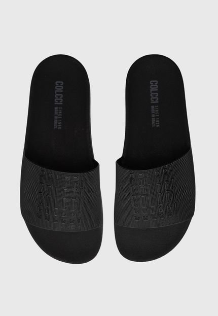 Chinelo Slide Colcci Texturizado Preto - Marca Colcci