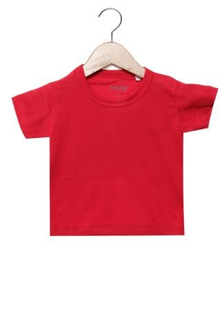 Camiseta Manga Curta Fakini Baby Menino Vermelho