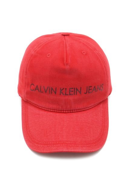 Boné Calvin Klein Lettering Vermelho - Marca Calvin Klein