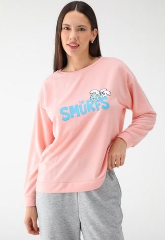 Blusa de Moletom Trendyol Smurfs Rosa