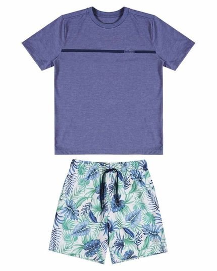Conjunto Camiseta E Short Tactel Infantil Masculino Onda Marinha - Marca Onda Marinha