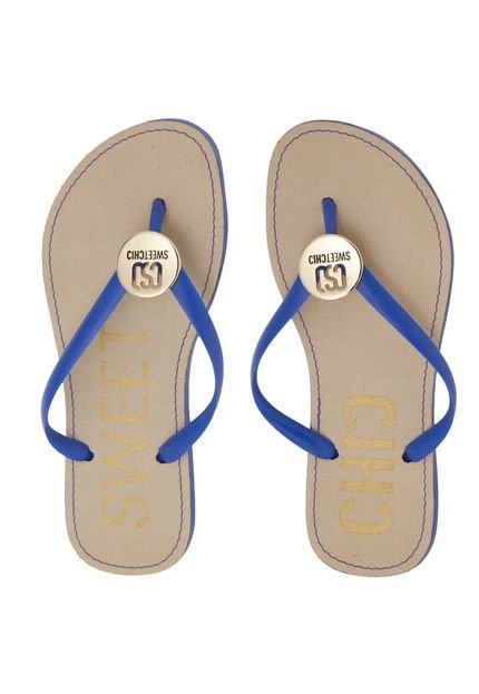 Chinelo Sweet Chic Tag Azul - Marca Sweet Chic