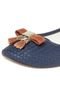 Sapatilha Moleca Textura Tassel Azul - Marca Moleca