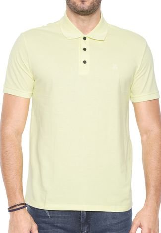 Camiseta John John Basic Masculina - Preto Fosco+Amarelo