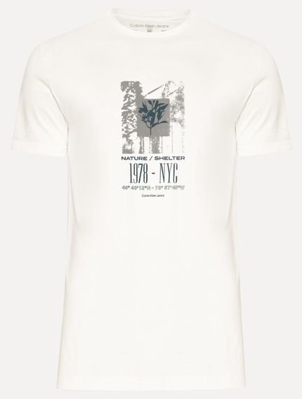 Camiseta Calvin Klein Jeans Masculina Sustainable 1978 NYC Off-White - Marca Calvin Klein