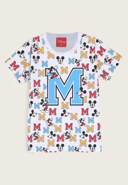 Camiseta Infantil Kamylus Mickey Mouse Branca - Marca Kamylus