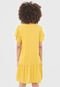 Vestido FiveBlu Curto Bordado Amarelo - Marca FiveBlu