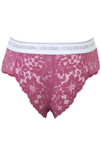 Calcinha Calvin Klein Underwear Biquíni Renda Rosa - Marca Calvin Klein Underwear
