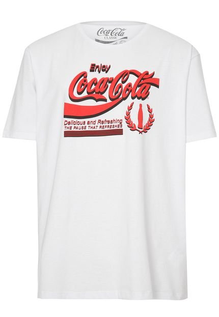 Camiseta Coca-Cola Jeans Aroma Estampada Branca - Marca Coca-Cola Jeans
