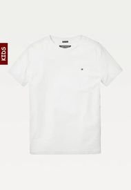 Camiseta Niño Básica De Algodón Orgánico Blanco Tommy Hilfiger