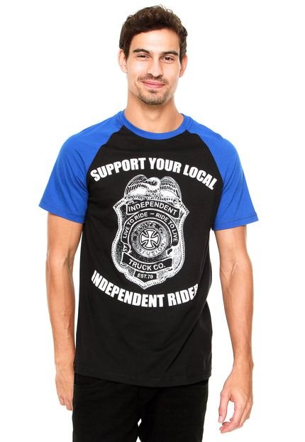 Camiseta Independent Raglan Bad Preta - Marca Independent