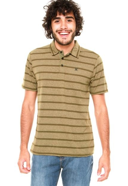 Camisa Polo Hurley Stripes Verde - Marca Hurley