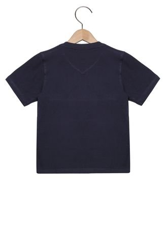 Camiseta Manga Curta Tommy Hilfiger Infantil Azul-Marinho
