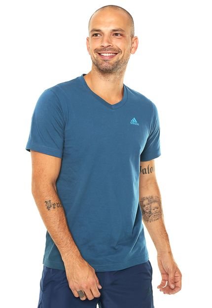 Camiseta adidas Performance V Tee Ess Azul - Marca adidas Performance