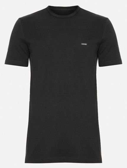 Camiseta Calvin Klein Masculina Piquet Sustainable Cotton Preta - Marca Calvin Klein