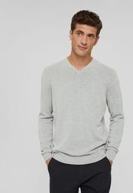 Sweater Hombre Liso Gris Esprit