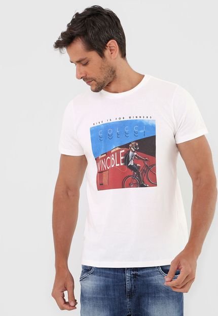 Camiseta Colcci Estampada Off-White - Marca Colcci