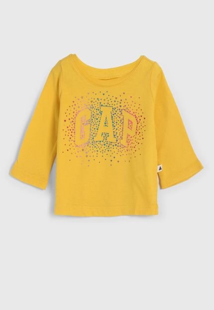 Camiseta Infantil GAP Logo Amarela - Marca GAP