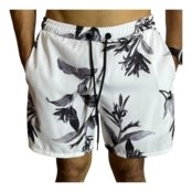 FreeSurf Short Voley Grey Flower - Branco - Marca DAFITI