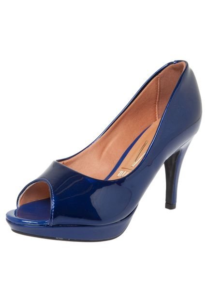 Peep Toe Vizzano Azul - Marca Vizzano