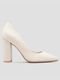 Scarpin CBK Salto Alto Grosso Couro Nude  Bege - Marca CHIBINSKI