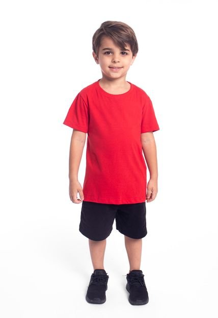 Camiseta Basic Streetwear Infantil - Vermelho - Marca Brunx Ind