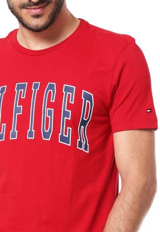 Camiseta Tommy Hilfiger Logo Vermelha