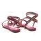Sandália Rasteira Magnólia Tiras Coloridas com Fivela e Dedal  Pink - Marca Pé Vermelho Calçados