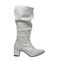 Botas Slouchy Lirom Cano Alto Em Couro Branco - Marca Lirom