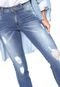 Calça Jeans Disparate Skinny Cropped Desgastes Azul - Marca Disparate