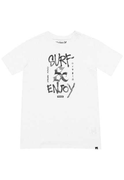 Camiseta Hurley Menino Escrita Branca - Marca Hurley