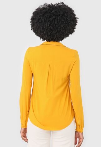 Camisa Hering Bolsos Amarela